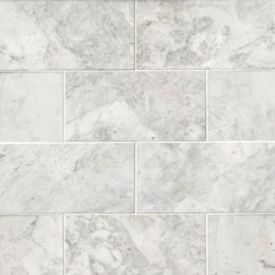 Siberian Pearl Brushed Marble Wall and Floor Tile - 3 x 6 in.