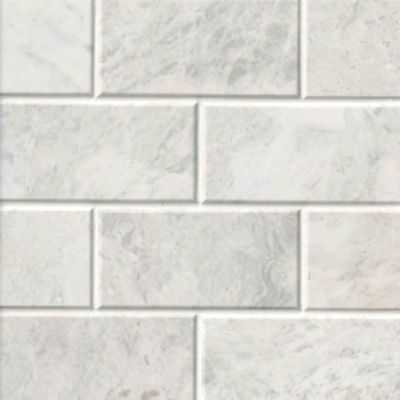 Siberian Pearl Brushed Marble Monterrey Wall and Floor Tile - 3 x 6 in.