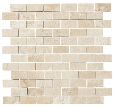 Queen Beige Polished Marble Cardine Mosaic Wall and Floor Tile