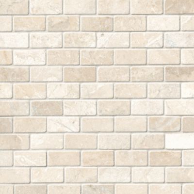 Queen Beige Tumbled Marble Cardine Mosaic Wall and Floor Tile