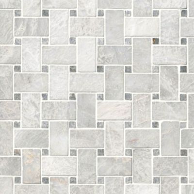 Meram Blanc Carrara Polished Niles with Grey Marble Wall and Floor Tile