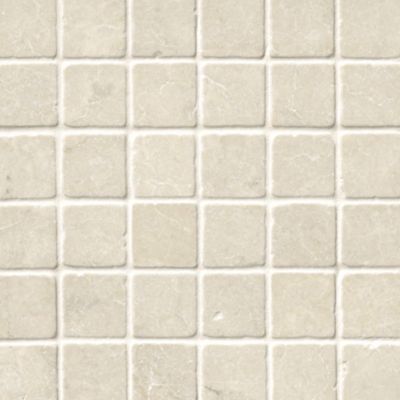 Avorio Fiorito Tumbled Mosaic Wall and Floor Tile - 2 x 2 in.