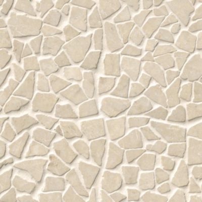 Avorio Fiorito Tumbled Cobble Mosaic Wall and Floor Tile