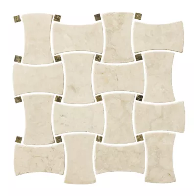RIU 大理石　flower&marble onp Carrara Chateau Flower White Marble Mosaic Tile | Floor and