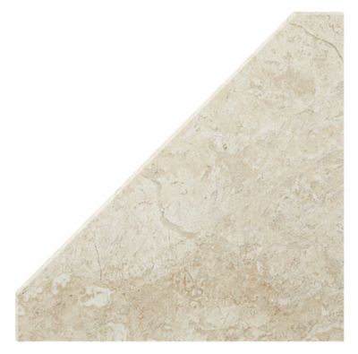 Queen Beige Honed Marble Corner Shower Seat