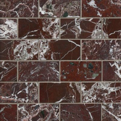 Rosso Marquina Polished Marble Amalfi Wall and Floor Tile