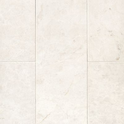 Arctic White Brushed Marble Wall and Floor Tile - 8 x 20 in.