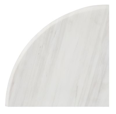 Bianco Puro Honed Marble Flat Corner Shelf