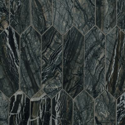Silver Wave Picket Marble Mosaic Wall and Floor Tile