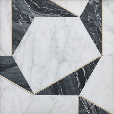 Pippa Hex Marble Wall and Floor Tile - 8.5 x 10 in.