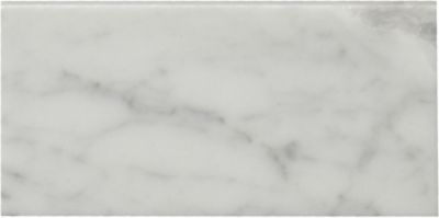 Italian Carrara C Honed Marble Subway Wall and Floor Tile - 3 x 6 in.