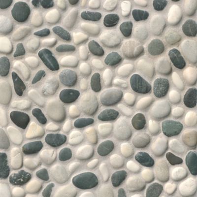 White/Grey/Black Pebbles Small - 12 x 12 in.