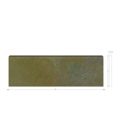 Mongolian Desert Bullnose Slate Wall Tile Trim - 12 in.