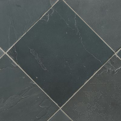 Adoni Black Slate Wall and Floor Tile - 12 x 12 in