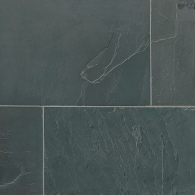 Adoni Black Slate Wall and Floor Tile - 16 x 24 in