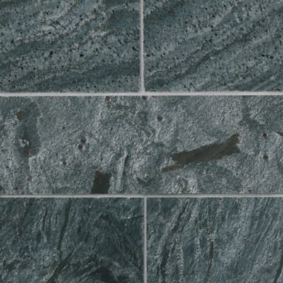 Silver Grey Polished Quartzite Wall and Floor Tile - 4 x 12 in.