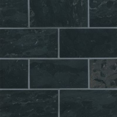 Noir Honed Limestone Subway Wall and Floor Tile - 3 x 6 in.