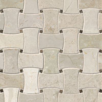 Bisbane Delray Marble Mosaic Wall and Floor Tile - 10 x 10 in.
