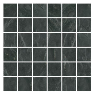Adoni Black Slate Mosaic Wall and Floor Tile - 2 x 2 in