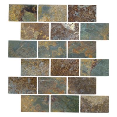 Copper Rust Amalfi Slate Wall and Floor Tile - 12 x 12 in