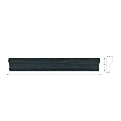 Noir Honed Barnes Limestone Wall Tile Trim - 12 in.