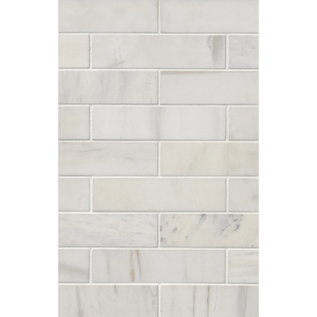 Royal Satin White Marble Subway Wall and Floor Tile - 4 x 12 in. Royal Satin White Marble Subway Wall and Floor Tile - 4 x 12 in.