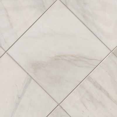 Royal Satin White Marble Wall and Floor Tile - 12 x 12 in.