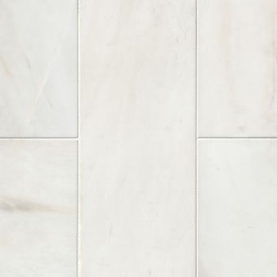 Royal Satin White Marble Wall and Floor Tile - 8 x 20 in.