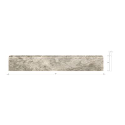 Claros Silver Bullnose Travertine Wall Tile Trim - 2 x 12 in.