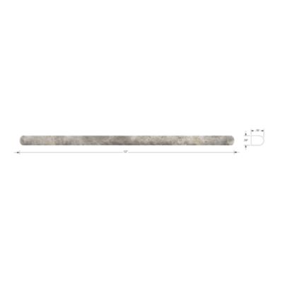 Claros Silver Durand Travertine Wall Tile Trim - 12 in.