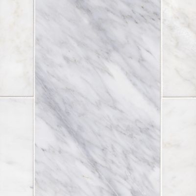 Hampton Carrara Polished Marble Wall and Floor Tile - 12 x 24 in.