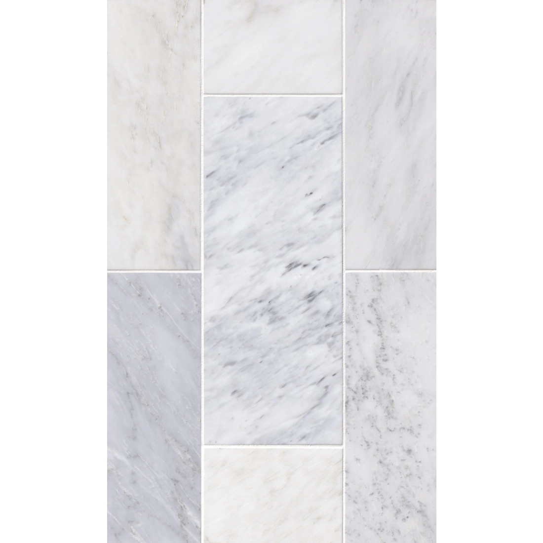 Hampton Carrara Polished Marble Wall and Floor Tile - 8 x 19.5 in. Hampton Carrara Polished Marble Wall and Floor Tile - 8 x 19.5 in.