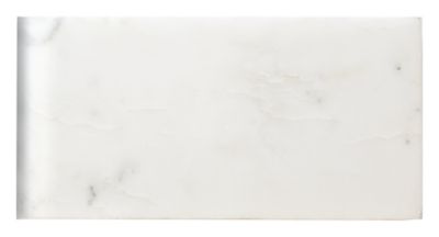 Hampton Carrara Satin Short Side Bullnose Marble Wall Tile Trim - 3 x 6 in.