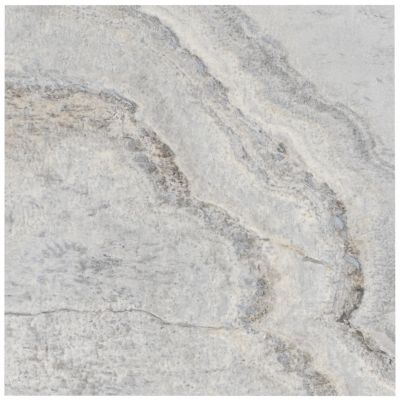 Claros Silver Honed Filled Travertine Wall and Floor Tile - 18 x 18 in.