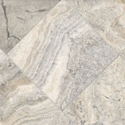 Claros Silver Honed Filled Travertine Wall and Floor Tile - 12 x 12 in.