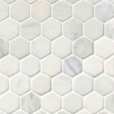 Hampton Tumbled Hex Marble Mosaic Wall and Floor Tile - 2 x 2 in.