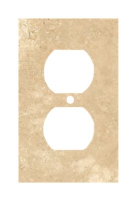 Maple Wood Wall Plate - 2 Gang Combo - Light Switch, Duplex Outlet Cover