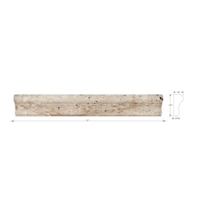 Chiaro Honed Barnes Travertine Wall Trim Tile - 2 x 12 in.