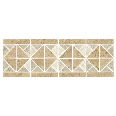 Belmont Listello Travertine Wall and Floor Tile -  4 x 12 in.