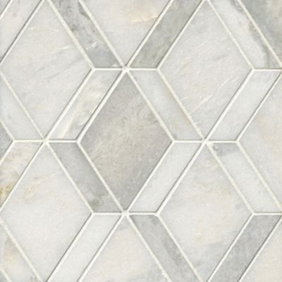 Africa Tempesta Polished Wheaton Marble Mosaic Wall and Floor Tile - 12 x 15 in.