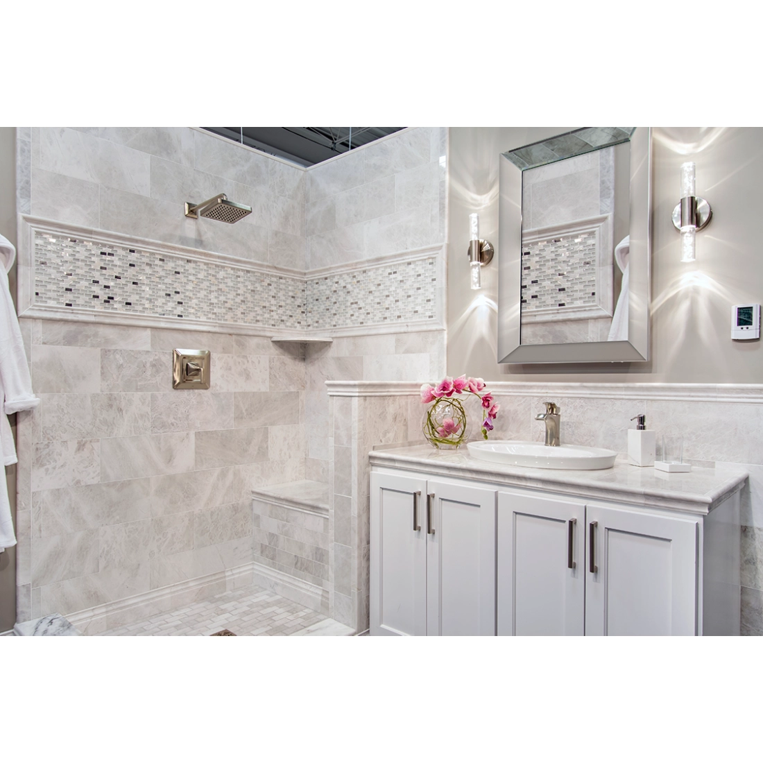 Meram Blanc Carrara Polished Marble Floor Tile - 12 x 24 in. Meram Blanc Carrara Polished Marble Floor Tile - 12 x 24 in.