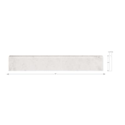 Meram Blanc Carrara Bullnose 2 x 12 in.