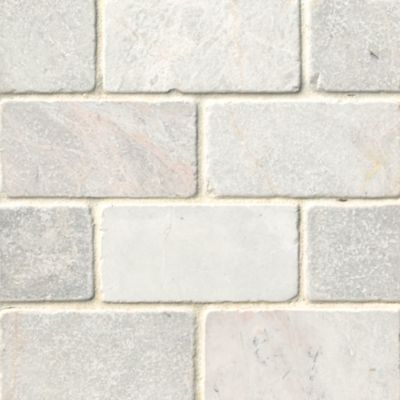 Meram Blanc Carrara Tumbled 3 x 6 in.