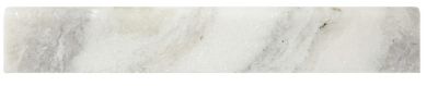 Africa Tempesta Polished Bullnose Marble Wall Trim Tile - 2 x 12 in.