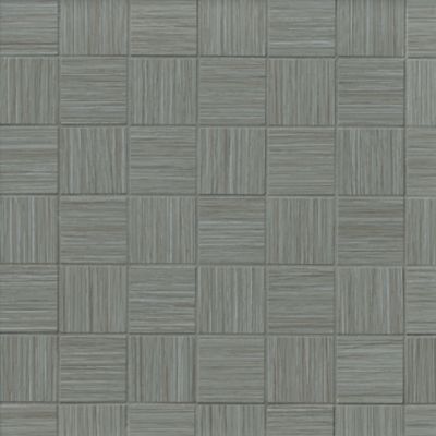Textile Grey Mosaic Ceramic Wall and Floor Tile - 2 in.