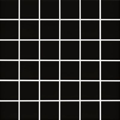 Imperial Black Gloss Ceramic Mosaic Wall and Floor Tile - 2 in.