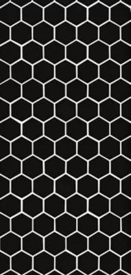 Imperial Black Gloss Hex Ceramic Mosaic Wall and Floor Tile - 2 in