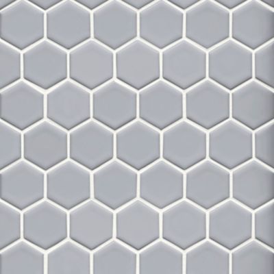 Imperial Denim Gloss Hex Ceramic Mosaic Wall and Floor Tile - 2 in.