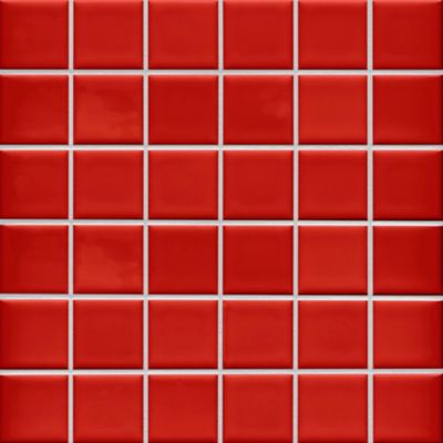 Imperial Red Gloss Ceramic Mosaic Wall and Floor Tile - 2 in.