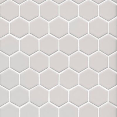 Imperial Gris Gloss Hex Ceramic Mosaic Wall and Floor Tile - 2 in.